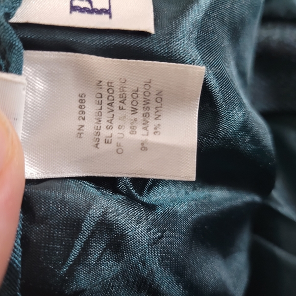 Womans Pendleton Lined Teal Blue Wool/Lambswool/nylon blend pants Size 10 - Picture 10 of 11